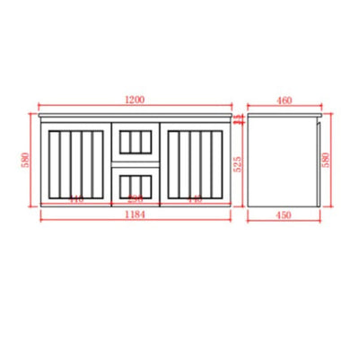 LUKKA ARCHILL FEDERATION MATTE BLACK 1200MM DOUBLE BOWL WALL HUNG VANITY