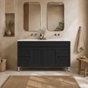 LUKKA ARCHILL FEDERATION MATTE BLACK 1500MM DOUBLE BOWL FLOOR STANDING VANITY