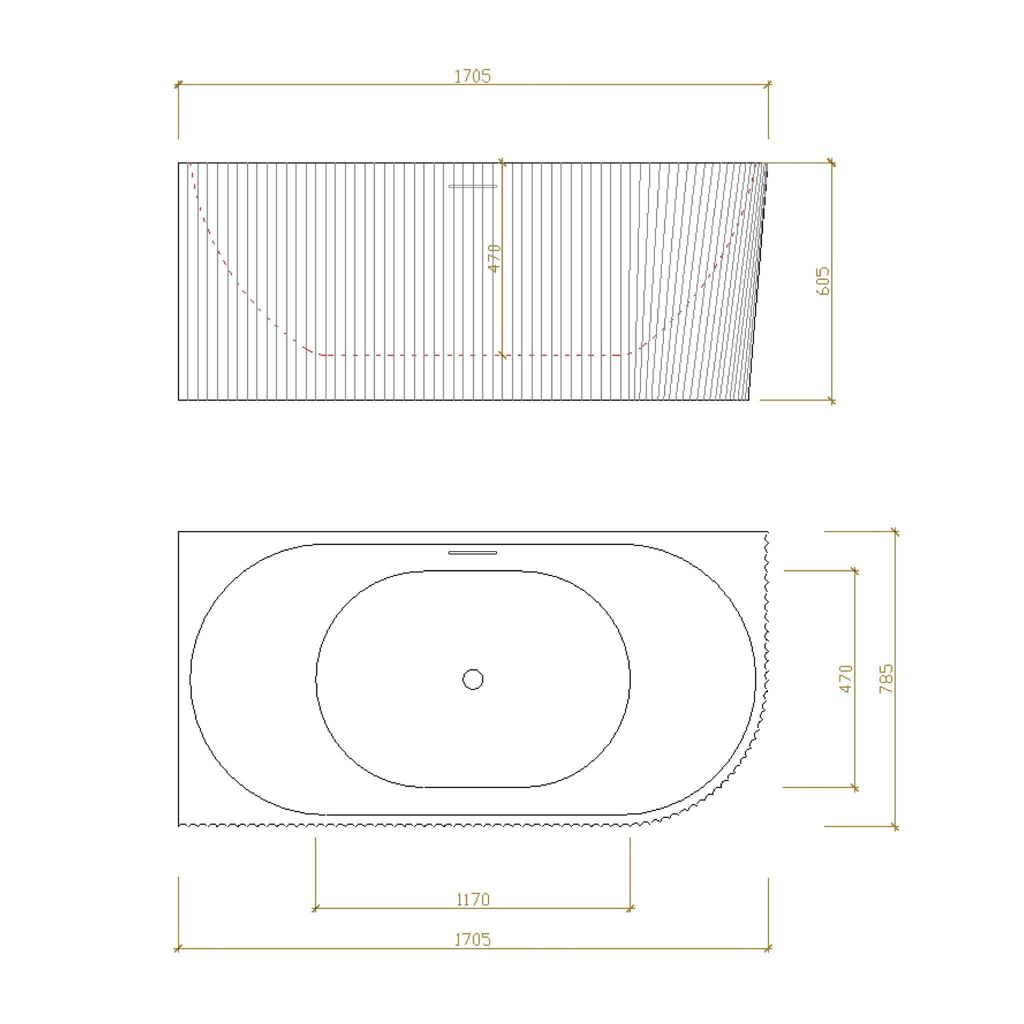 LUKKA BINGE FLUTED FREESTANDING LEFT CORNER BATHTUB OVERFLOW MATTE WHITE (AVAILABLE IN 1500MM AND 1700MM)