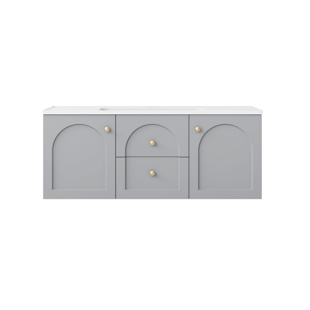 LUKKA CHESTER FEDERATION MATTE GREY 1200MM SINGLE BOWL WALL HUNG VANITY