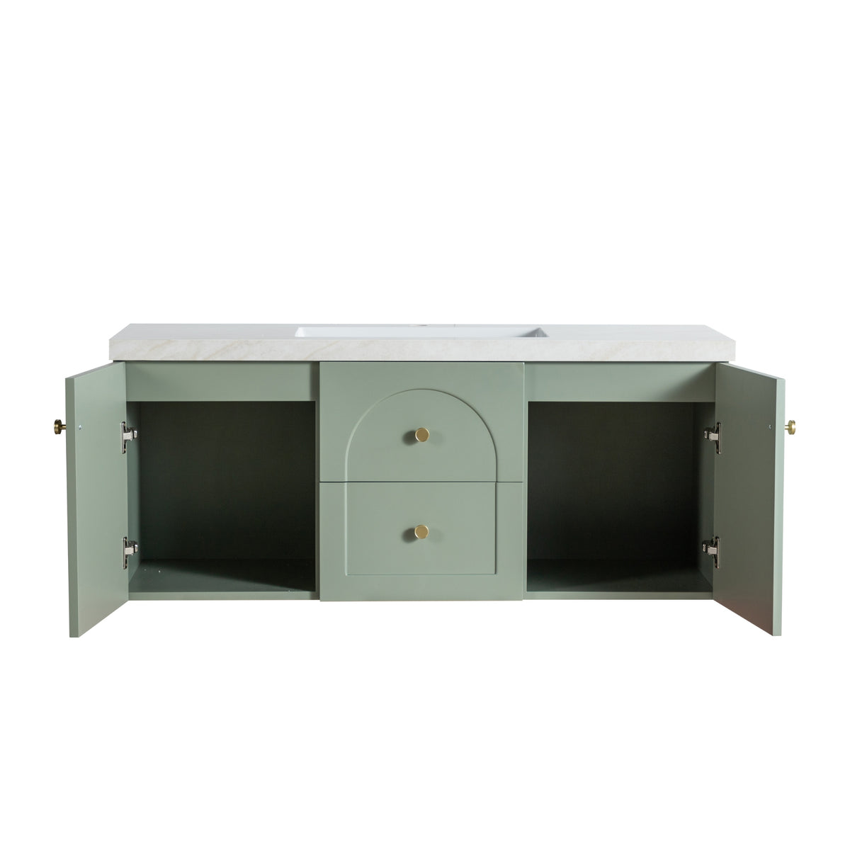 LUKKA CHESTER FEDERATION OLIVE GREEN 1200MM SINGLE BOWL WALL HUNG VANITY
