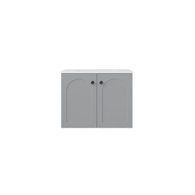 LUKKA CHESTER FEDERATION MATTE GREY 600MM SINGLE BOWL WALL HUNG VANITY