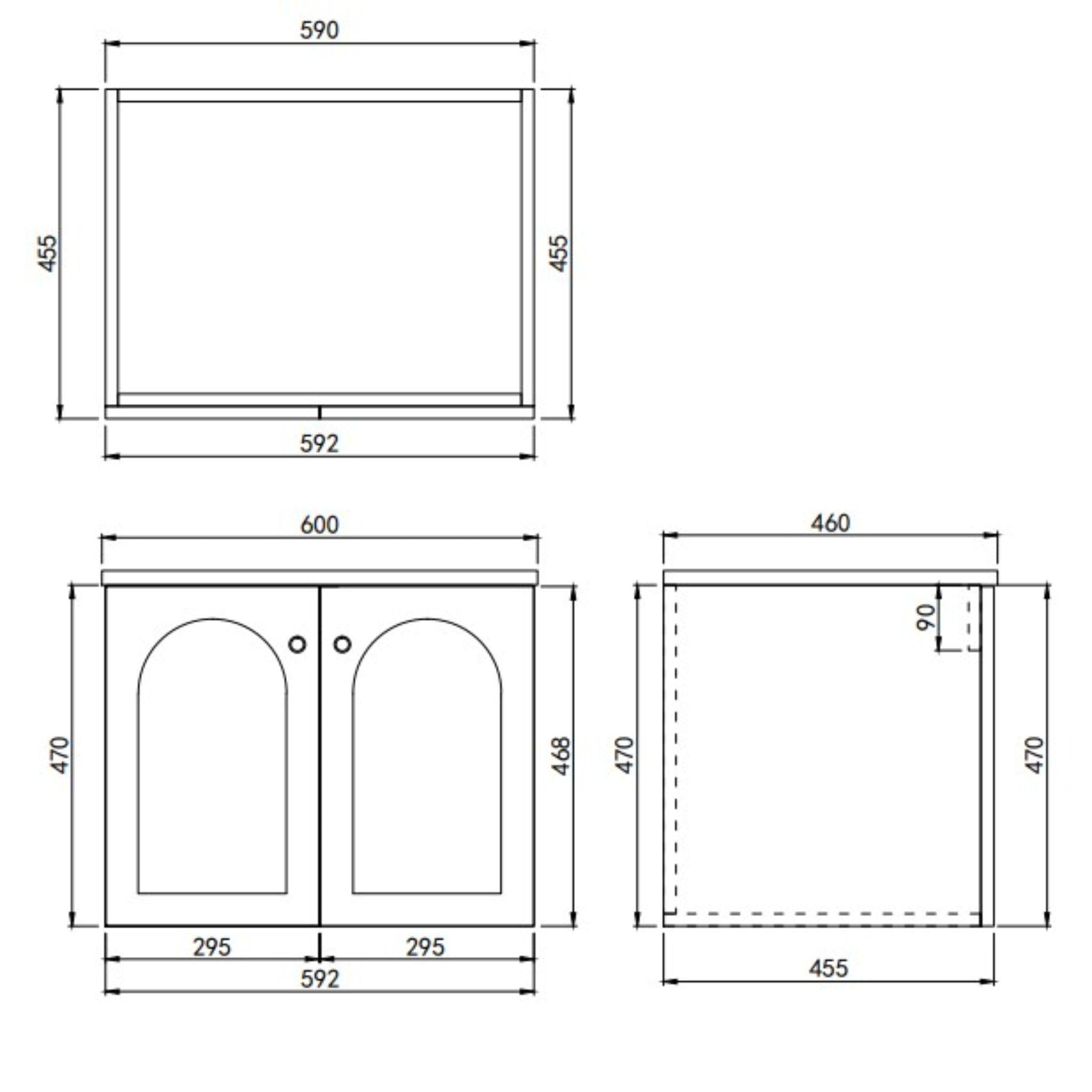 LUKKA CHESTER FEDERATION MATTE GREY 600MM SINGLE BOWL WALL HUNG VANITY