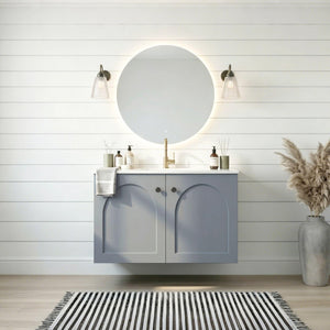LUKKA CHESTER FEDERATION MATTE GREY 600MM SINGLE BOWL WALL HUNG VANITY