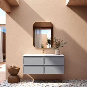 LUKKA HAMILTON MATTE GREY 1200MM SINGLE BOWL WALL HUNG VANITY