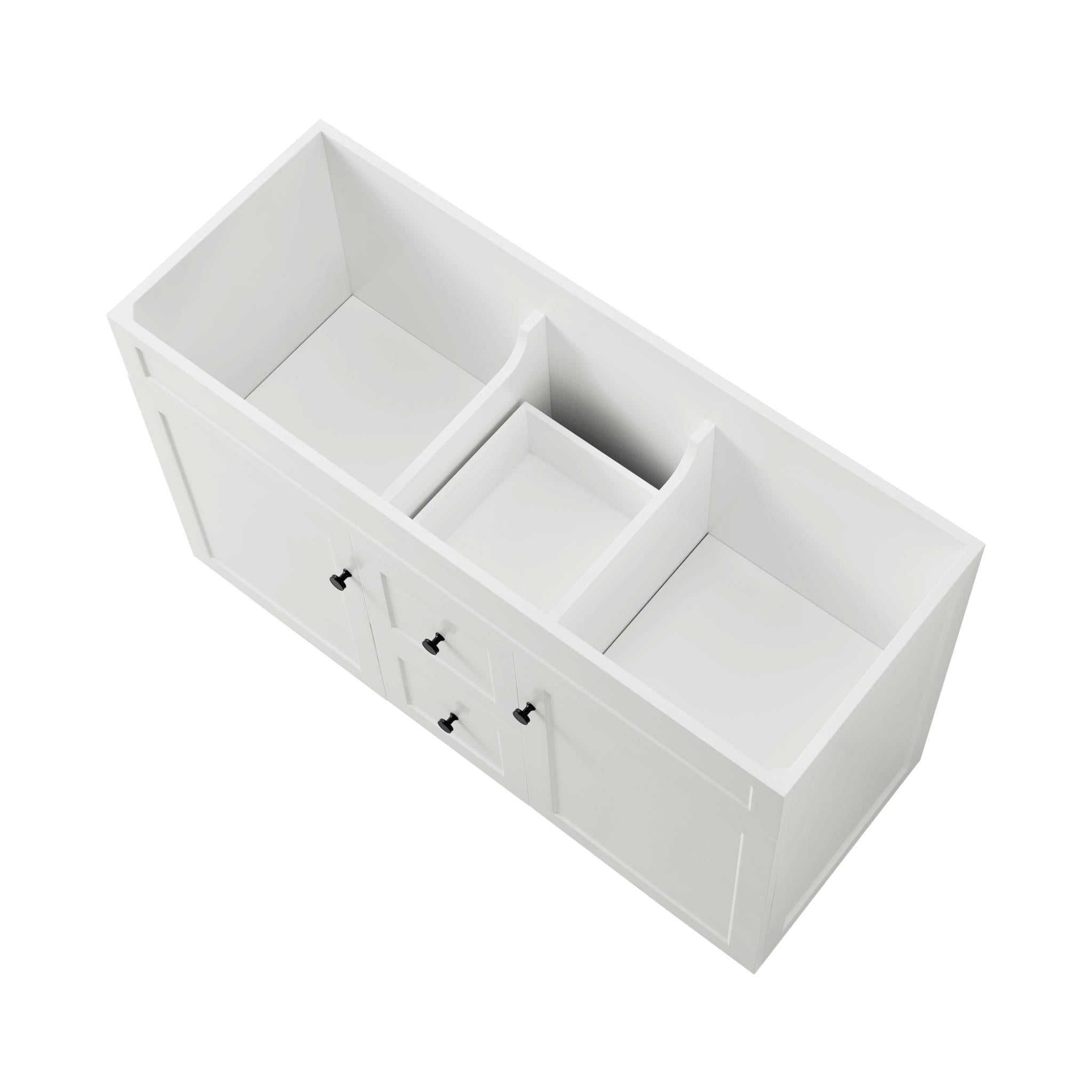 LUKKA HAROLD FEDERATION MATTE WHITE 1200MM DOUBLE BOWL FLOOR STANDING VANITY