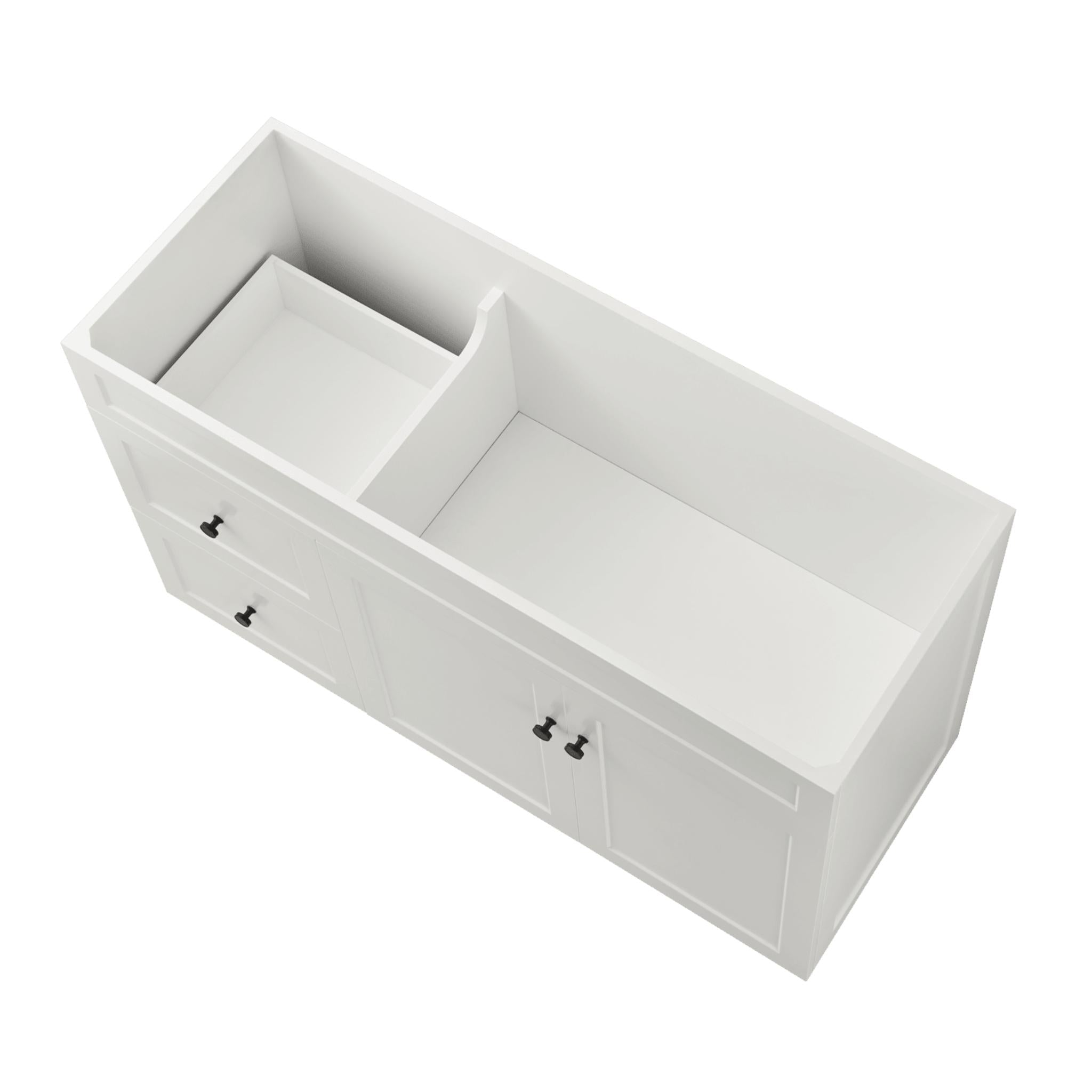 LUKKA HAROLD FEDERATION MATTE WHITE 1200MM SINGLE BOWL FLOOR STANDING VANITY (AVAILABLE IN LEFT AND RIGHT HAND DRAWER)