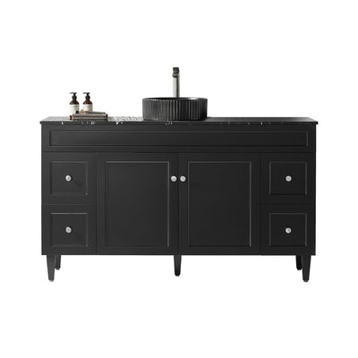 LUKKA HAROLD FEDERATION MATTE BLACK 1500MM SINGLE BOWL FLOOR STANDING VANITY