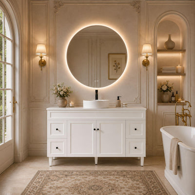 LUKKA HAROLD FEDERATION MATTE WHITE 1500MM SINGLE BOWL FLOOR STANDING VANITY