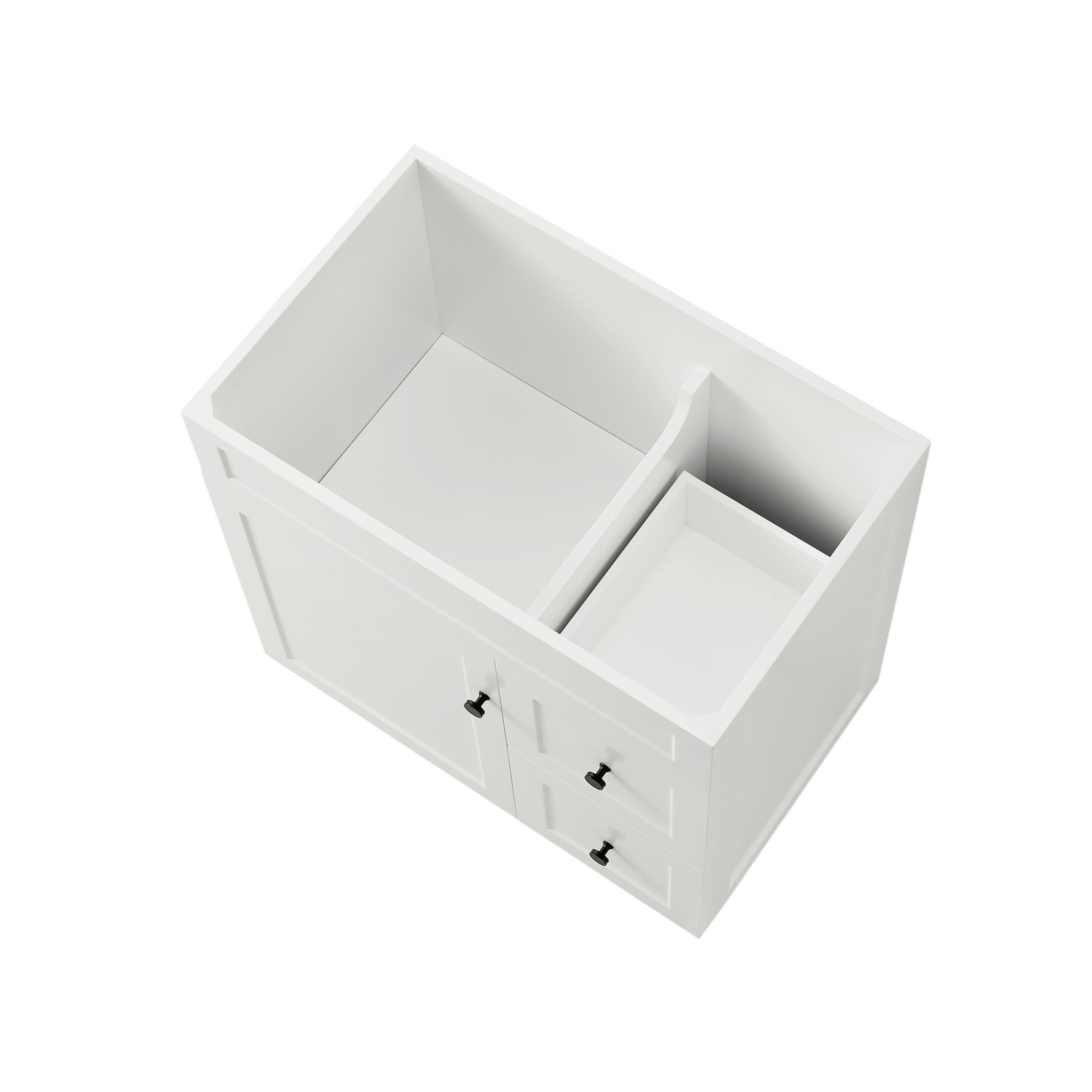 LUKKA HAROLD FEDERATION MATTE WHITE 750MM SINGLE BOWL FLOOR STANDING VANITY (AVAILABLE IN LEFT AND RIGHT HAND DRAWER)