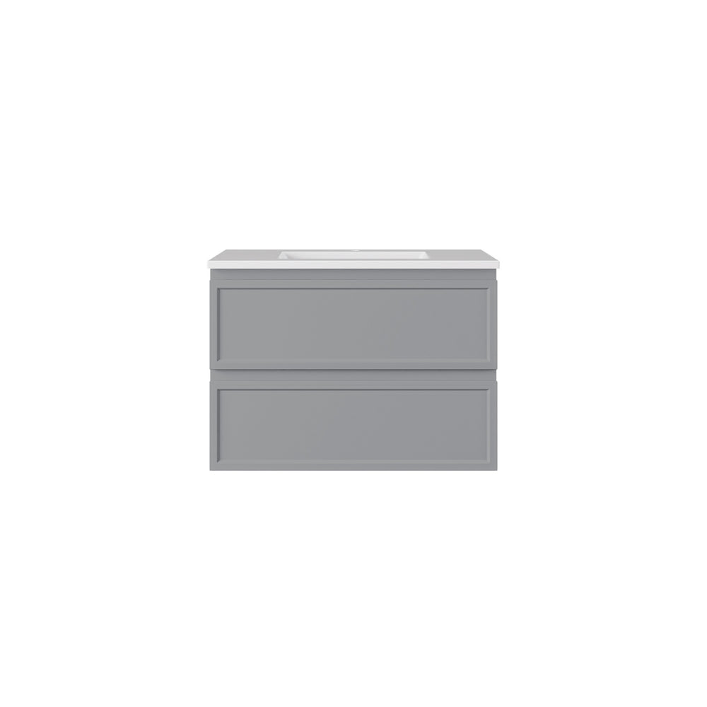 LUKKA HAMILTON MATTE GREY 750MM SINGLE BOWL WALL HUNG VANITY