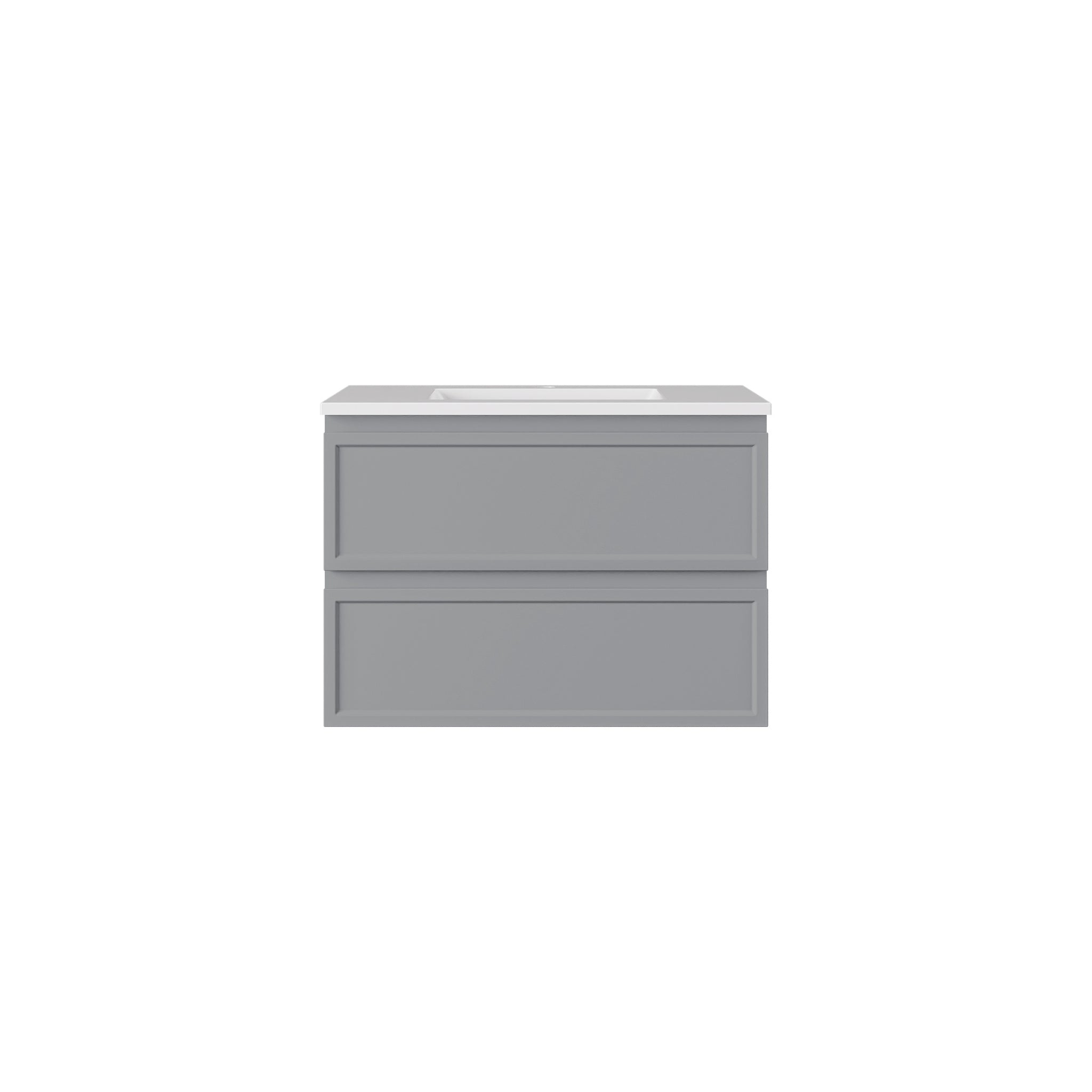 LUKKA HAMILTON MATTE GREY 750MM SINGLE BOWL WALL HUNG VANITY