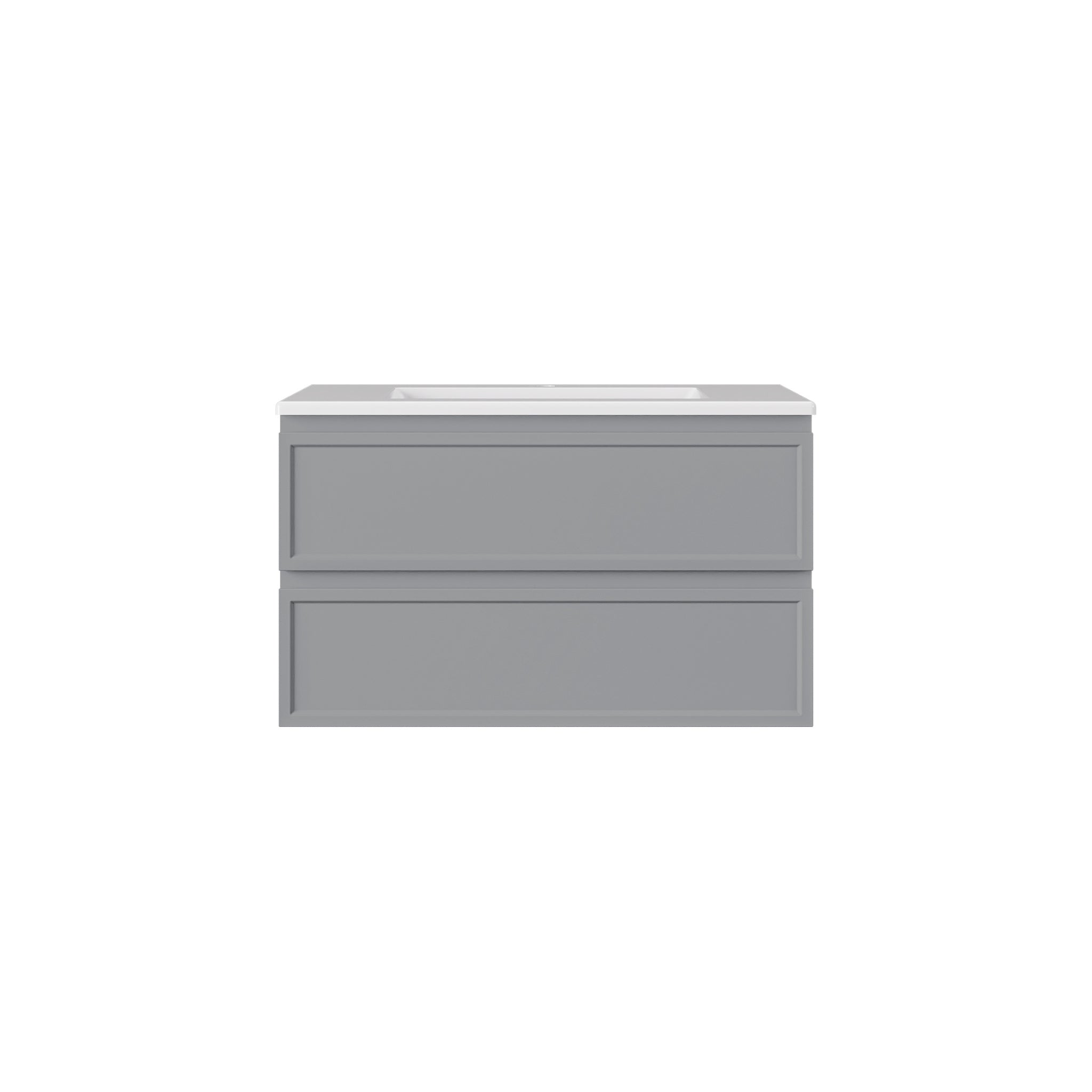 LUKKA HAMILTON MATTE GREY 900MM SINGLE BOWL WALL HUNG VANITY