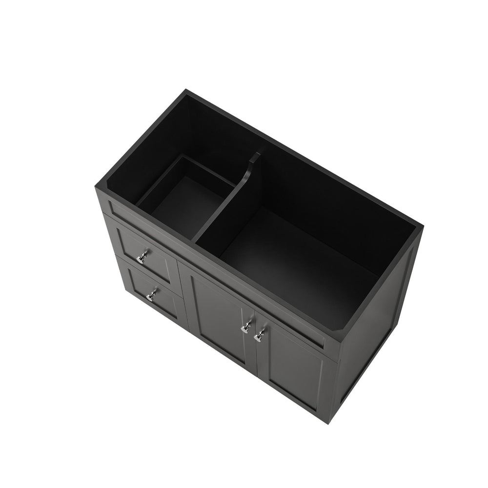 LUKKA HAROLD FEDERATION MATTE BLACK 900MM SINGLE BOWL FLOOR STANDING VANITY (AVAILABLE IN LEFT AND RIGHT HAND DRAWER)