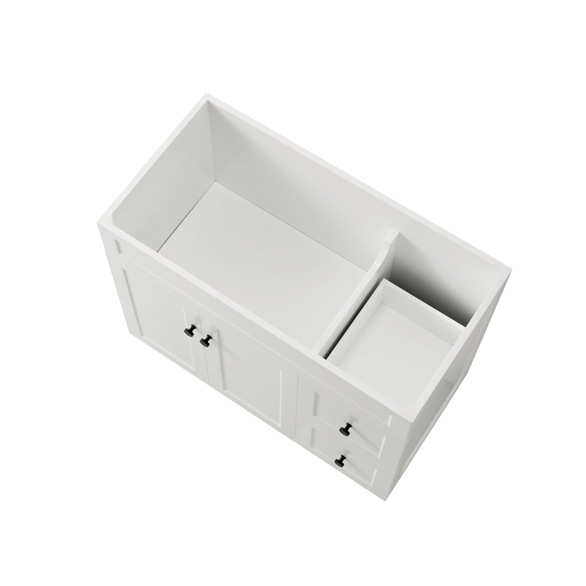 LUKKA HAROLD FEDERATION MATTE WHITE 900MM SINGLE BOWL FLOOR STANDING VANITY (AVAILABLE IN LEFT AND RIGHT HAND DRAWER)