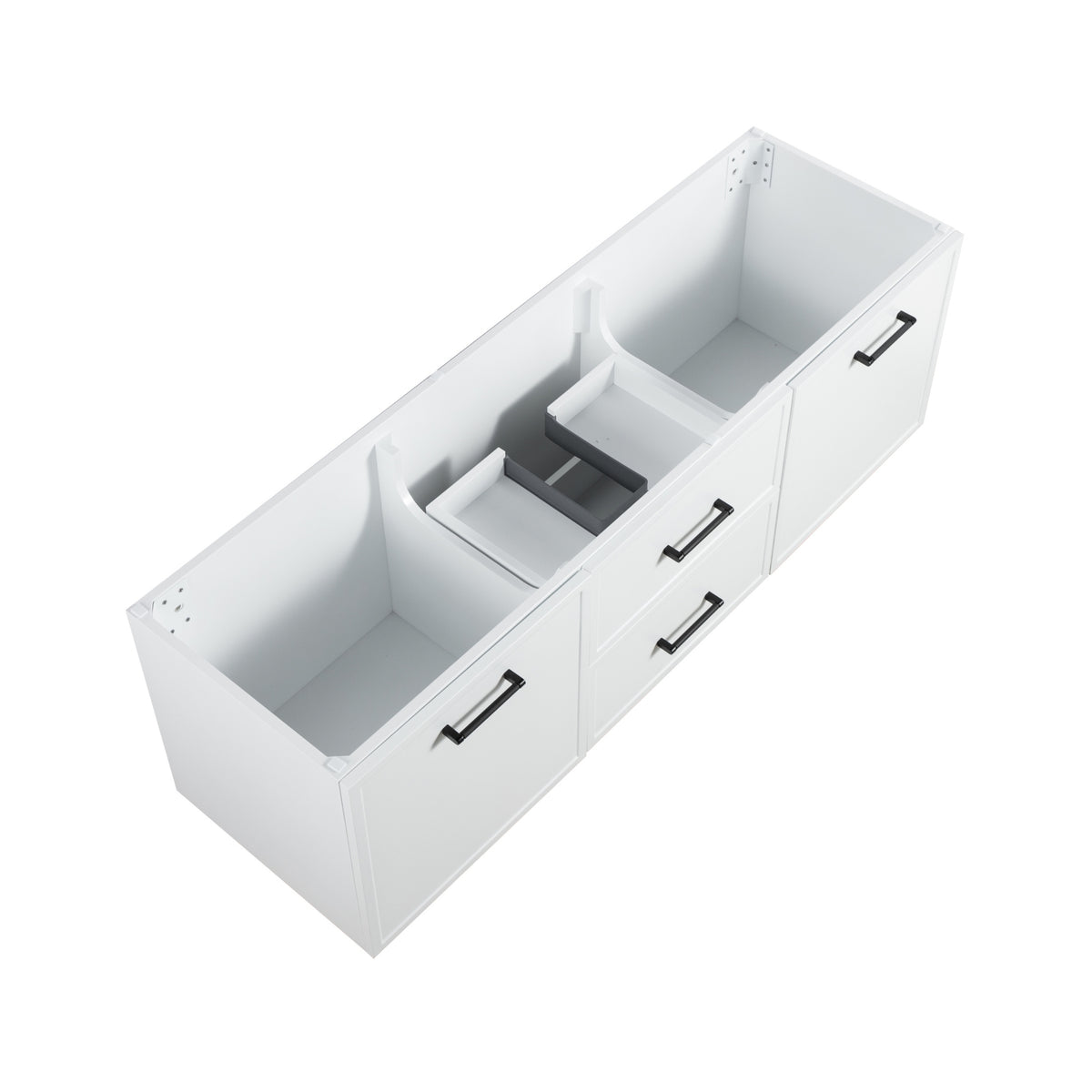 LUKKA KINGSLEY FEDERATION MATTE WHITE 1500MM SINGLE BOWL WALL HUNG VANITY