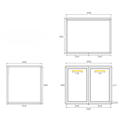 LUKKA KINGSLEY FEDERATION OLIVE GREEN 600MM SINGLE BOWL WALL HUNG VANITY