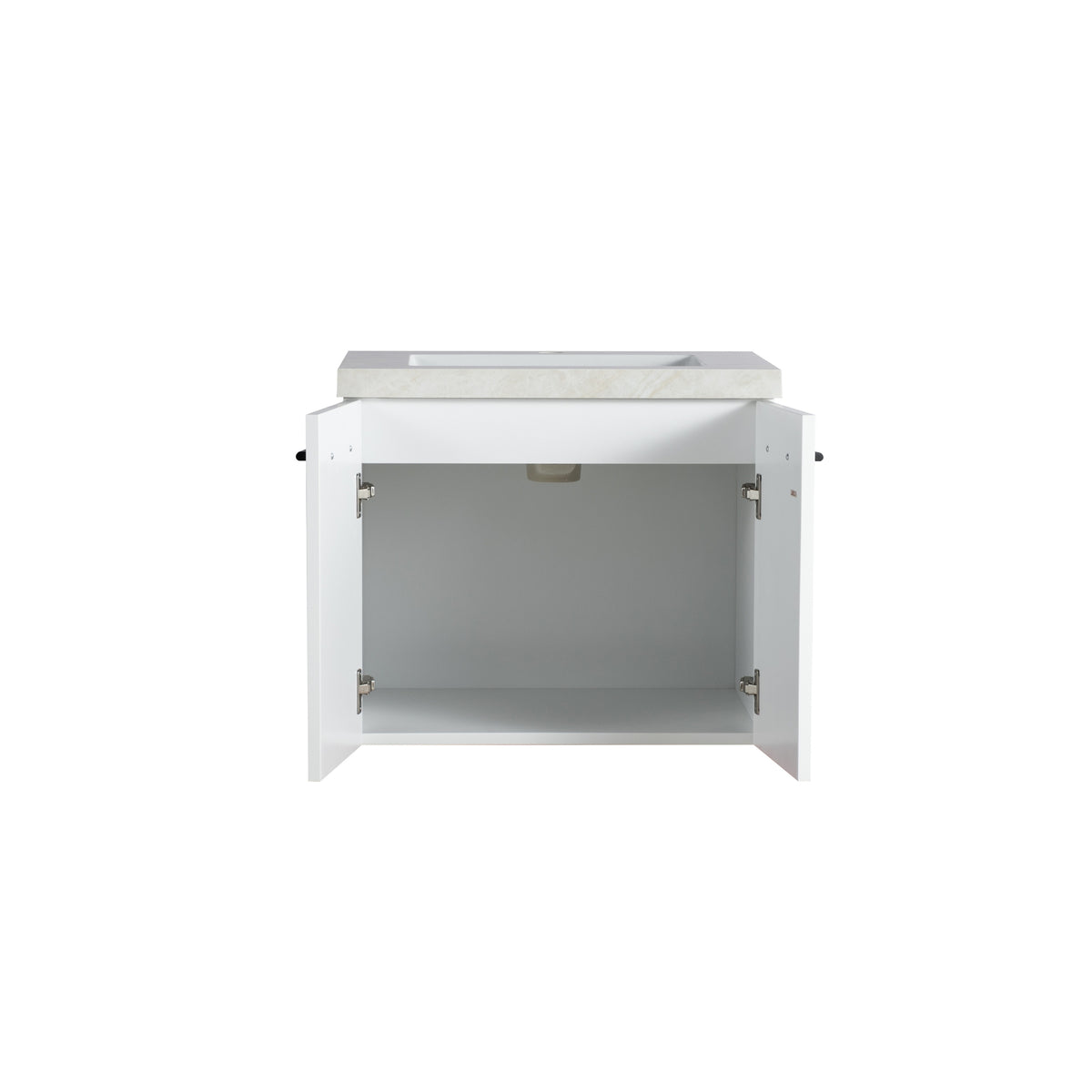 LUKKA KINGSLEY FEDERATION MATTE WHITE 600MM SINGLE BOWL WALL HUNG VANITY