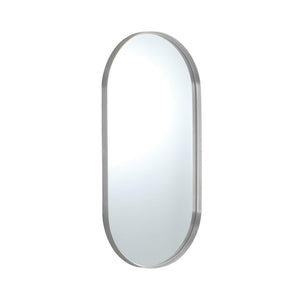 LUKKA ELLIPS OVAL FRAMED MIRROR BRUSHED NICKEL 450X900MM