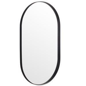 LUKKA ELLIPS OVAL FRAMED MIRROR MATTE BLACK 450X900MM