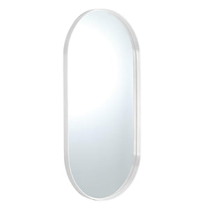 LUKKA ELLIPS OVAL FRAMED MIRROR MATTE WHITE 600X1500MM