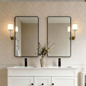 LUKKA RECTTA RECTANGULAR FRAMED MIRROR MATTE BLACK 600X900MM
