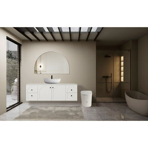 LUKKA ARCO METAL FRAMED MIRROR MATTE WHITE 1500X1000MM
