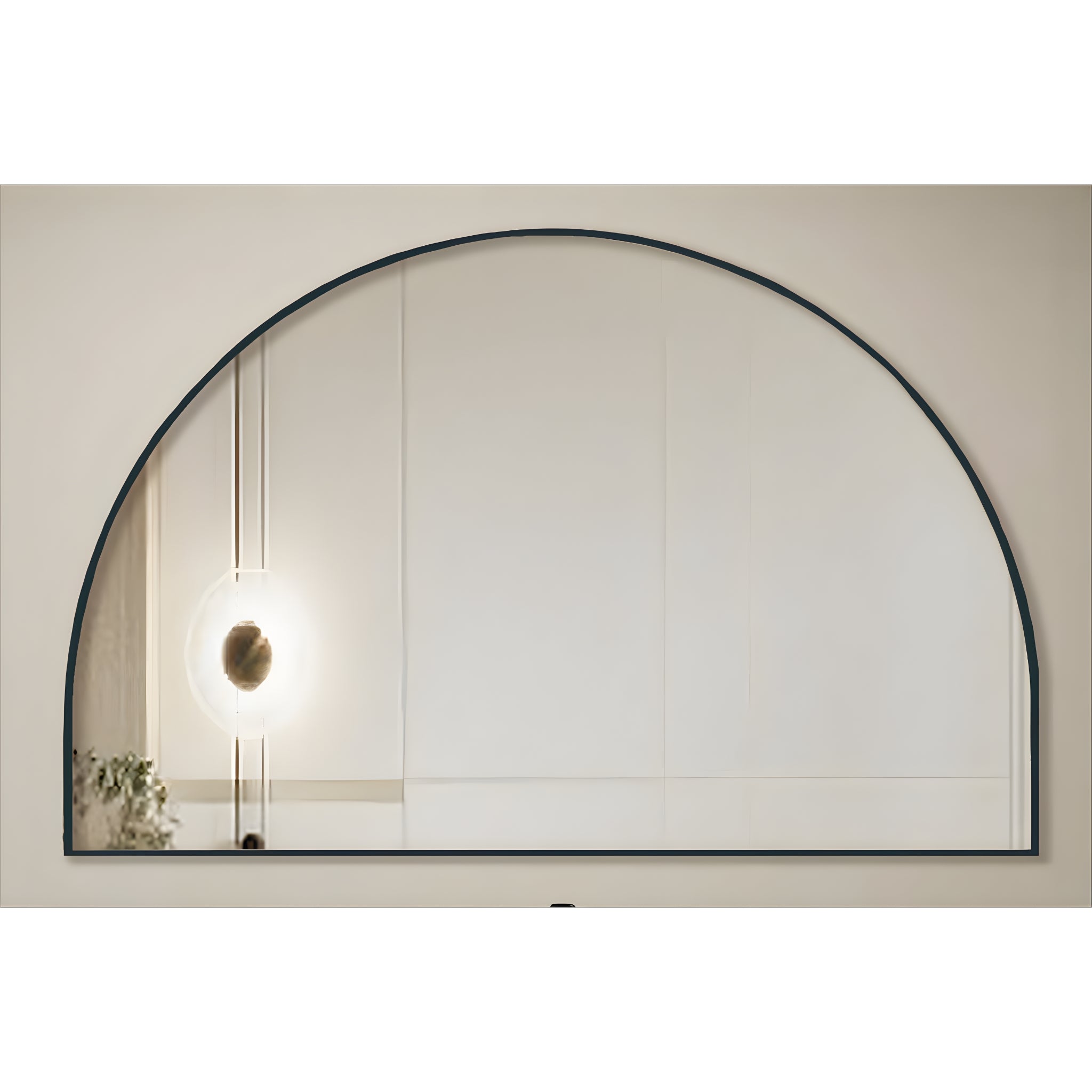 LUKKA ARCO METAL FRAMED MIRROR MATTE BLACK 1200X800MM