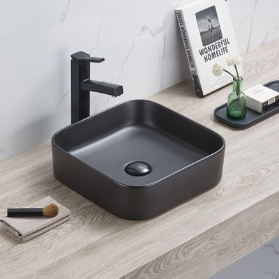LUKKA KLIFF ABOVE COUNTER BASIN MATTE BLACK 370MM