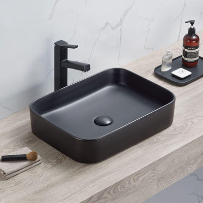LUKKA KLIFF ABOVE COUNTER BASIN MATTE BLACK 500MM