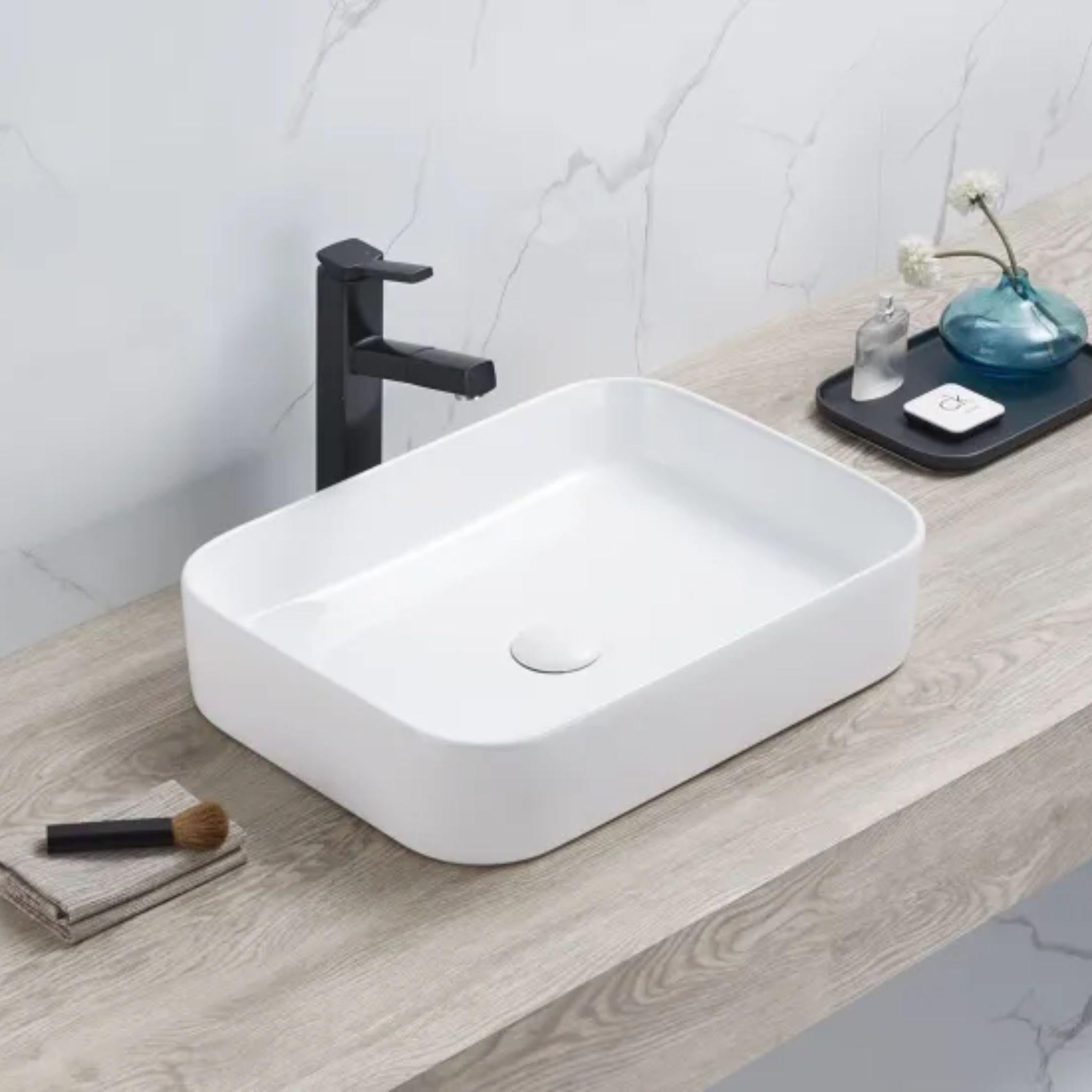 LUKKA KLIFF ABOVE COUNTER BASIN MATTE WHITE 500MM