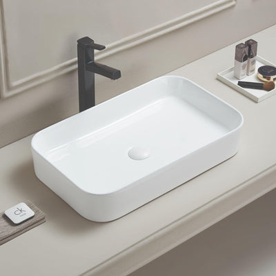 LUKKA KLIFF ABOVE COUNTER BASIN GLOSS WHITE 605MM