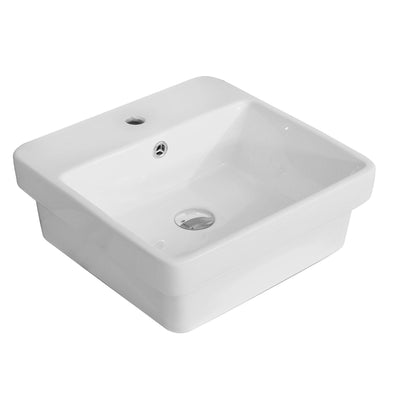 LUKKA KLIFF SEMI INSET BASIN GLOSS WHITE 415MM