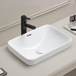 LUKKA KLIFF SEMI INSET BASIN GLOSS WHITE 455MM