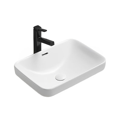 LUKKA KLIFF SEMI INSET BASIN GLOSS WHITE 455MM