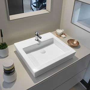 LUKKA KLIFF SEMI INSET BASIN GLOSS WHITE 500MM