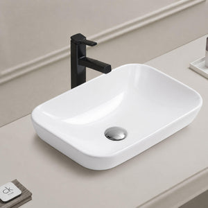 LUKKA KLIFF SEMI INSET BASIN GLOSS WHITE 520MM