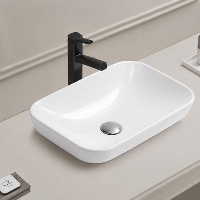 LUKKA KLIFF SEMI INSET BASIN GLOSS WHITE 520MM