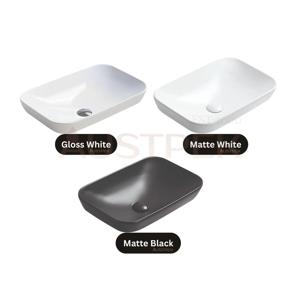 LUKKA KLIFF SEMI INSET BASIN MATTE WHITE 520MM