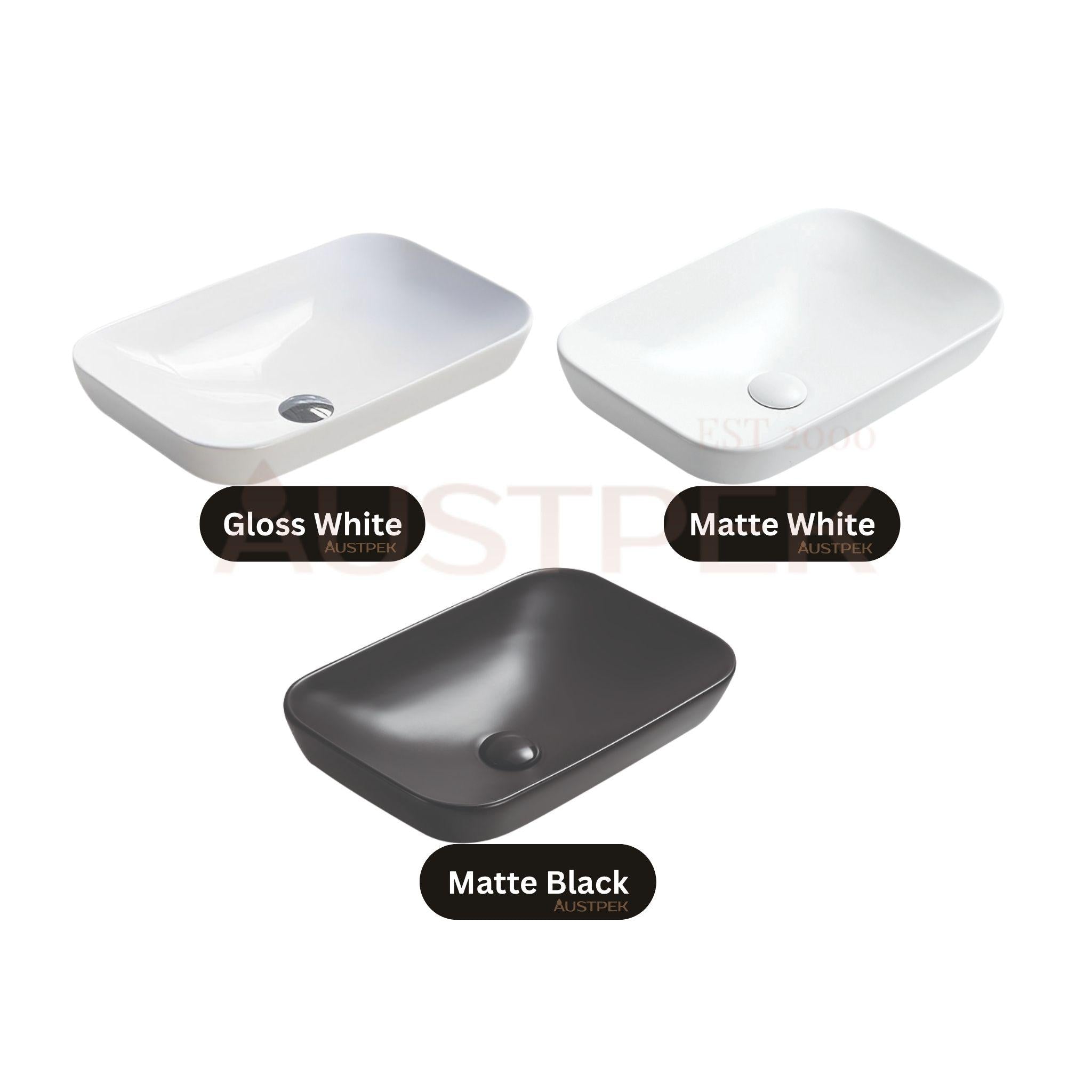 LUKKA KLIFF SEMI INSET BASIN MATTE WHITE 520MM