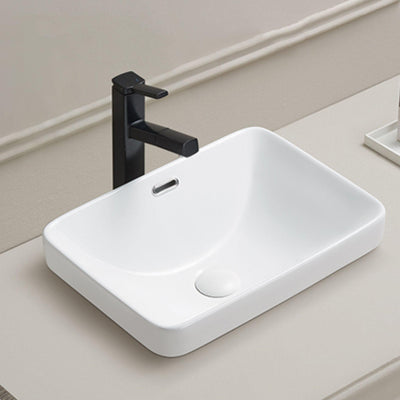 LUKKA KLIFF SEMI INSET BASIN GLOSS WHITE 517MM