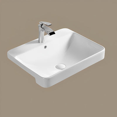 LUKKA KLIFF SEMI RECESSED BASIN GLOSS WHITE 580MM