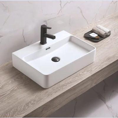 LUKKA KLIFF WALL HUNG / ABOVE COUNTER BASIN GLOSS WHITE 605MM