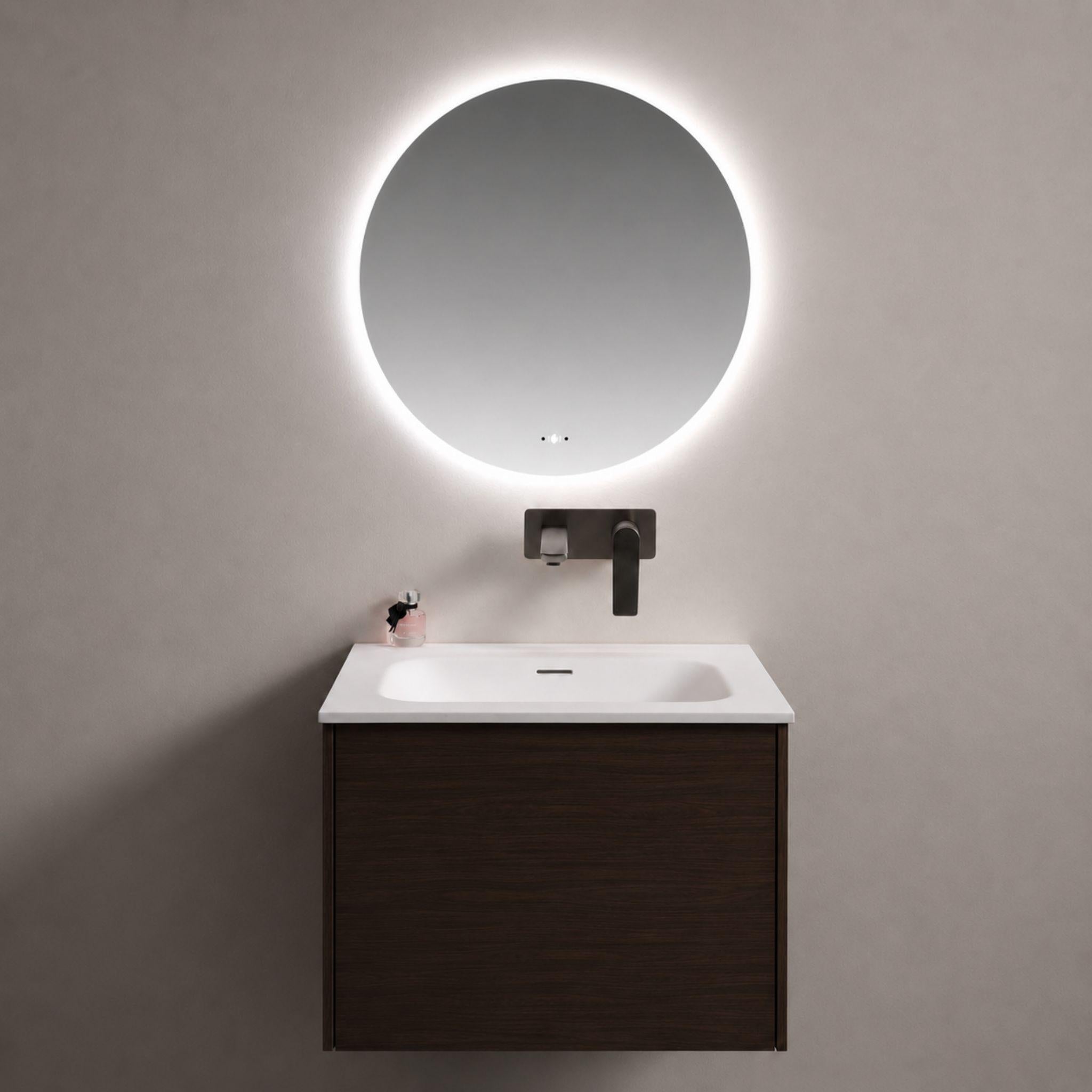 LUKKA ORBIS ROUND FRAMELESS PENCIL EDGE BACK-LIT LED MIRROR 700X700MM