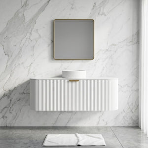 LUKKA AGENA MODERN MATTE WHITE 1200MM SINGLE BOWL WALL HUNG VANITY