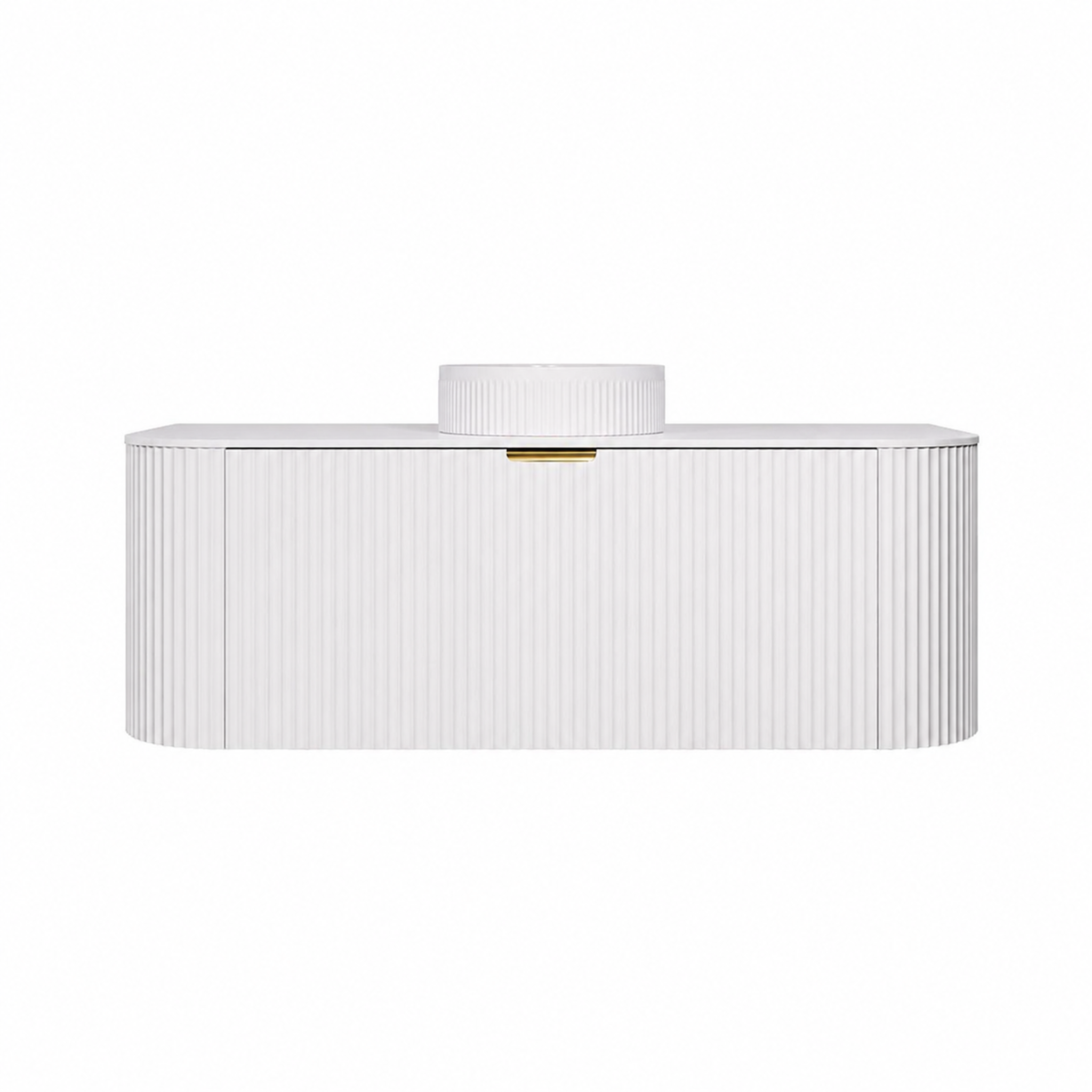 LUKKA AGENA MODERN MATTE WHITE 1200MM SINGLE BOWL WALL HUNG VANITY
