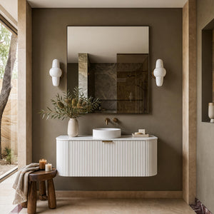 LUKKA AGENA MODERN MATTE WHITE 1200MM SINGLE BOWL WALL HUNG VANITY
