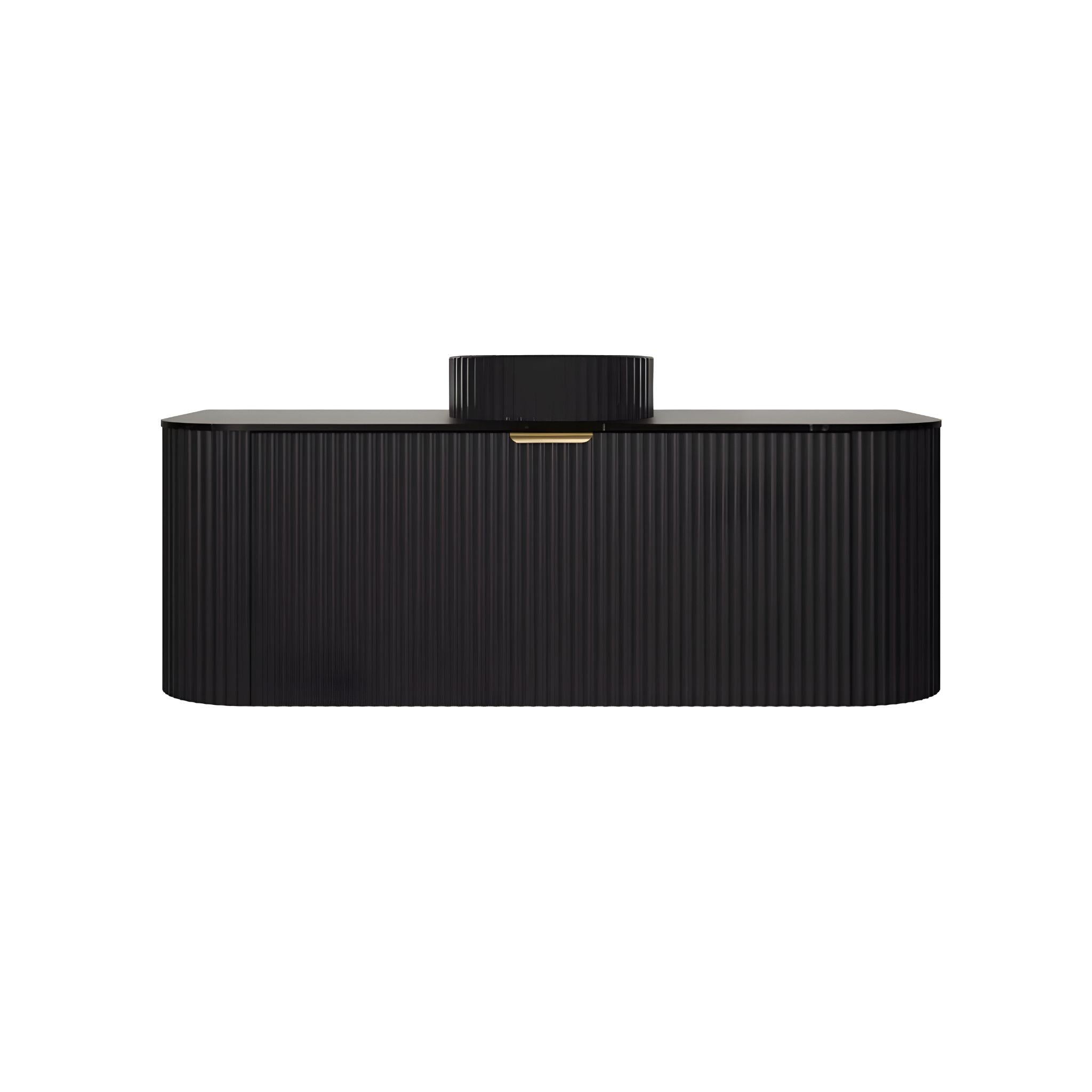 LUKKA AGENA MODERN MATTE BLACK 1200MM SINGLE BOWL WALL HUNG VANITY