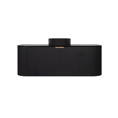 LUKKA AGENA MODERN MATTE BLACK 1200MM SINGLE BOWL WALL HUNG VANITY