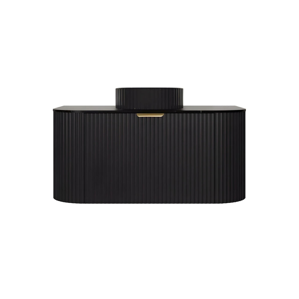 LUKKA AGENA MODERN MATTE BLACK 900MM SINGLE BOWL WALL HUNG VANITY